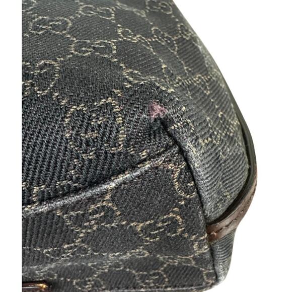 Gucci GG Web Monogram Brown Canvas Tote Bag with Braided Leather Strap (GGXX125) - Picture 11 of 16